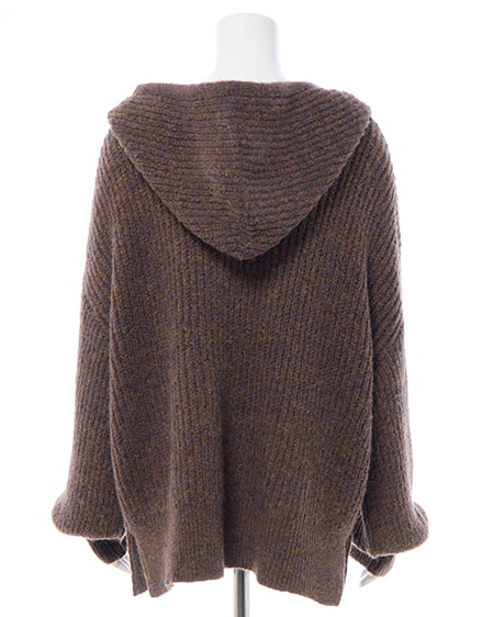 INGNI(イング) ルーズニットパーカー ブラウン