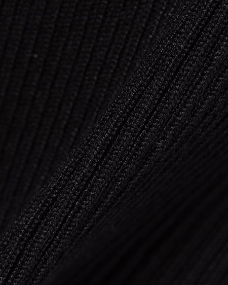 INGNI(イング) フロントボタンオフショルニット クロ