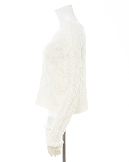 INGNI（イング） 透かし編みニットプルオーバー ｱｲﾎﾞﾘｰ