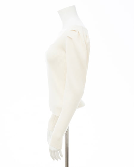 INGNI（イング） プレート付パフスリーブリブニット ｱｲﾎﾞﾘｰ