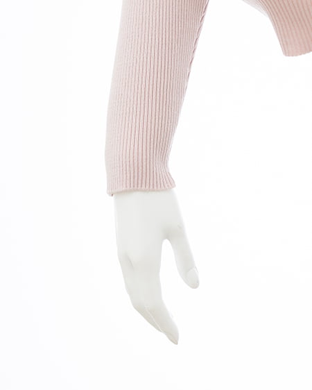 INGNI（イング） プレート付パフスリーブリブニット ﾋﾟﾝｸ