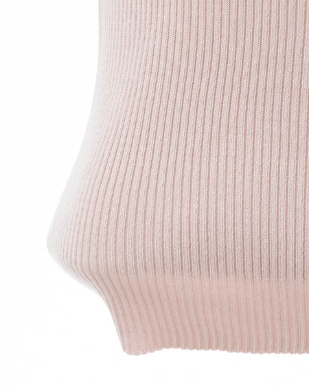 INGNI（イング） プレート付パフスリーブリブニット ﾋﾟﾝｸ