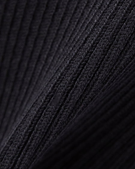 INGNI（イング） 袖金ボタンボートネック半袖ニット ｸﾛ