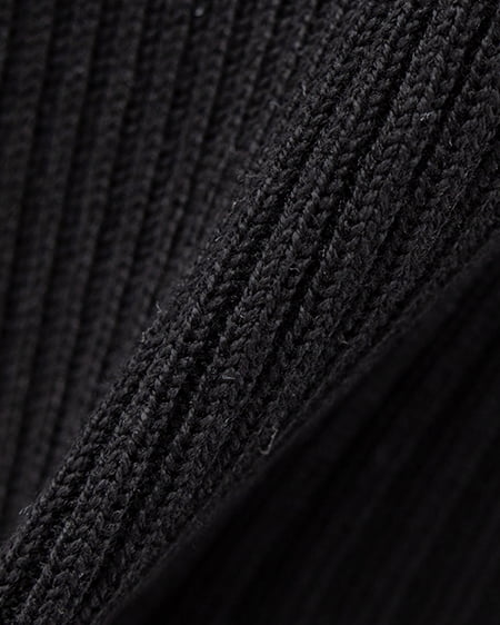 INGNI(イング) チュールオフショルダブルフリル半袖ニット クロ/アイボリー