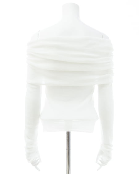 INGNI（イング） シアーオフショルニット ｵﾌﾎﾜｲﾄ