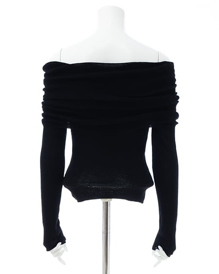 INGNI（イング） シアーオフショルニット ｸﾛ