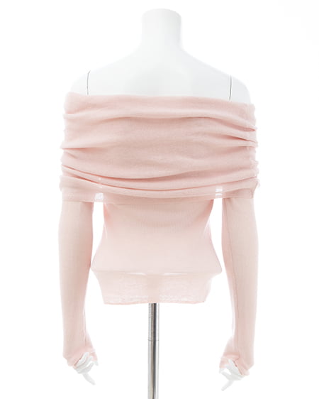 INGNI（イング） シアーオフショルニット ﾋﾟﾝｸ