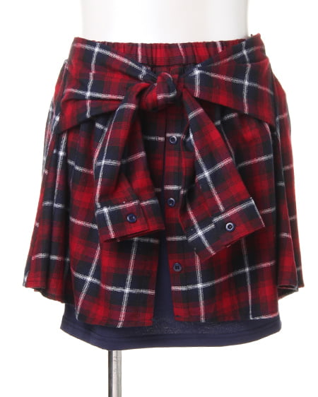 チェックシャツ巻・タイト／スカート｜INGNI First(イングファースト