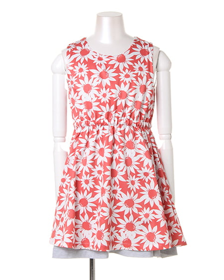 INGNI(イング) オリジナル花柄・リバーシブル／ワンピース ｵﾚﾝｼﾞ