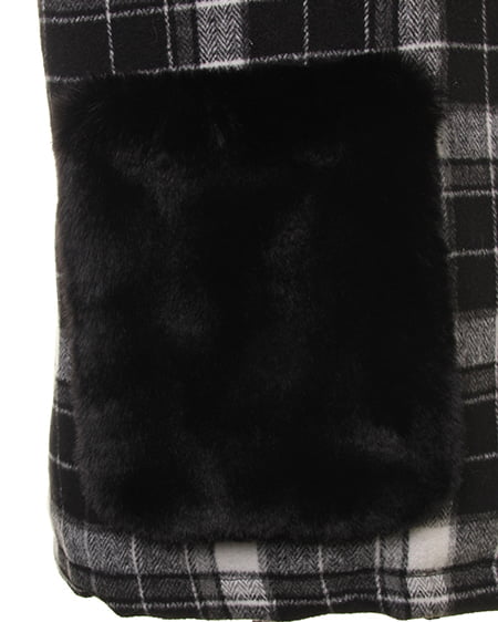 INGNI（イング） ファーポケ付・P／コート ﾁｪｯｸ