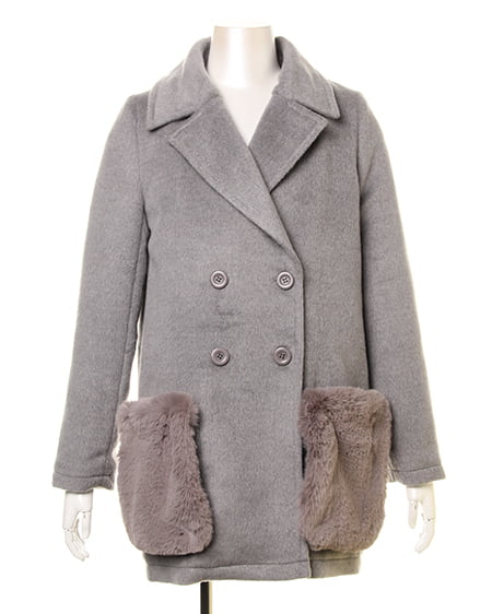 INGNI(イング) ファーポケ付・P／コート ｸﾞﾚｰ