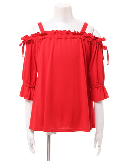 INGNI（イング） 半袖カット・オフショル／トップス ｱｶ