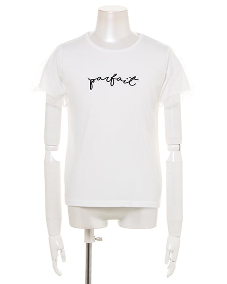 バルーン袖・ロゴ／Tシャツ