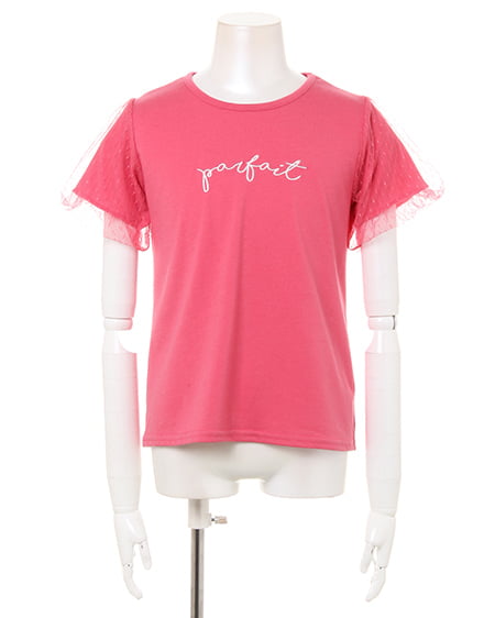 INGNI First(イング ファースト) バルーン袖・ロゴ／Tシャツ ピンク