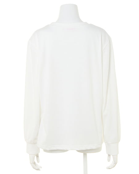 INGNI（イング） カレッジプリント／ロングTシャツ ｵﾌﾎﾜｲﾄ
