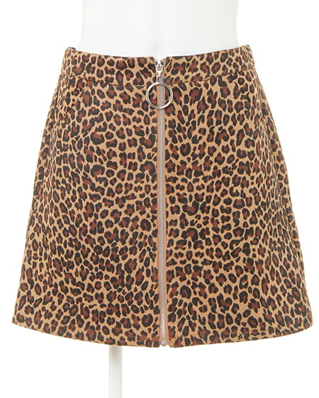 INGNI(イング) フロントZIP・台形/スカート ヒョウ