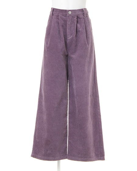 INGNI(イング) コーデュロイ・タック/ワイドパンツ パープル