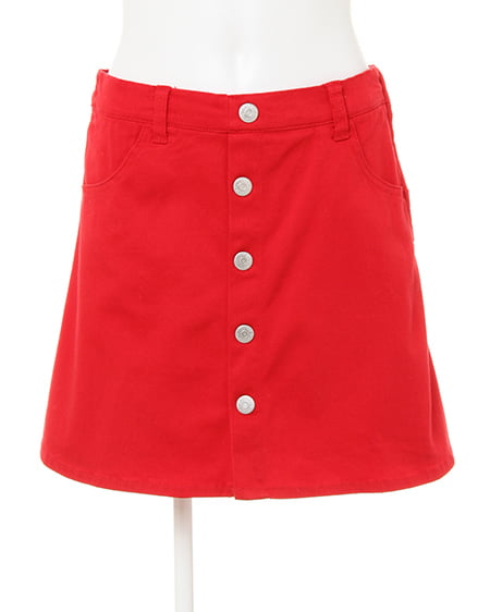 INGNI(イング) Frontボタン・台形/スカパン アカ