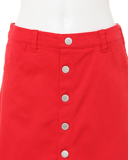 INGNI(イング) Frontボタン・台形/スカパン アカ