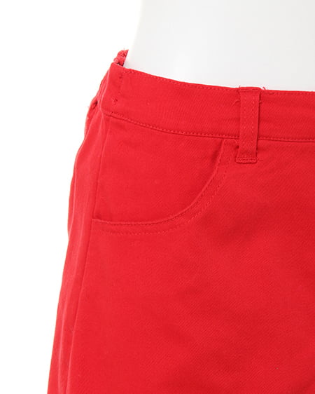 INGNI(イング) Frontボタン・台形/スカパン アカ