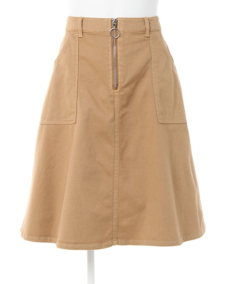【子供服】Front・ZIP／フレアスカート