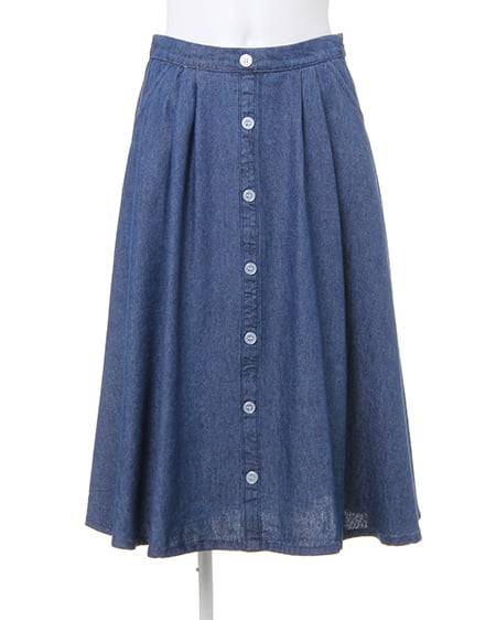 【子供服】Frontボタン・フレア／スカート