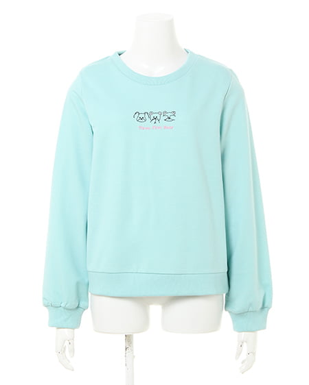 INGNI（イング） モチーフ／スウェットトップス ﾐﾝﾄｸﾞﾘｰﾝ