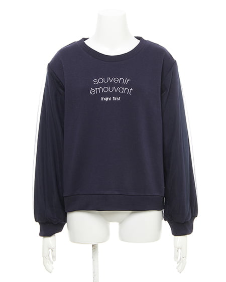 INGNI（イング） 袖チュール被せ・ロゴ／スウェット ｺﾝ