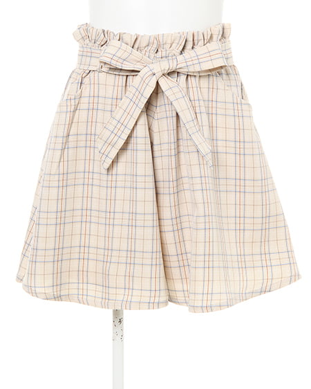 INGNI(イング) ウエストリボン・フレア/キュロットパンツ ベージュ