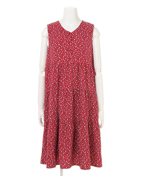 INGNI（イング） ノースリ・ティアード／ロングワンピース ｱｶ