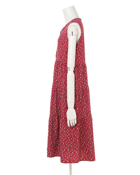 INGNI（イング） ノースリ・ティアード／ロングワンピース ｱｶ