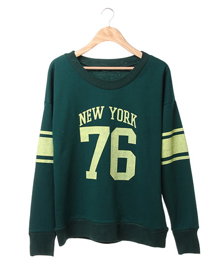 NEWYORK76ロゴ裏毛プルオーバー