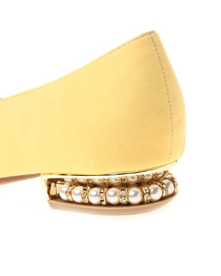 INGNI（イング） パールヒールスエードリボンオペラ ｲｴﾛｰ