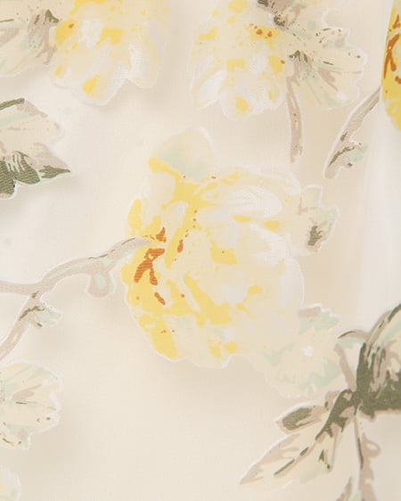 INGNI（イング） 花柄オーガンジー／スカート　B ｵﾌﾎﾜｲﾄ/ｲｴﾛｰ