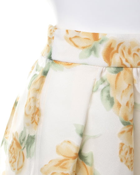 INGNI（イング） 花柄オーガンジー／スカートB ｲｴﾛｰ/ﾊﾅ