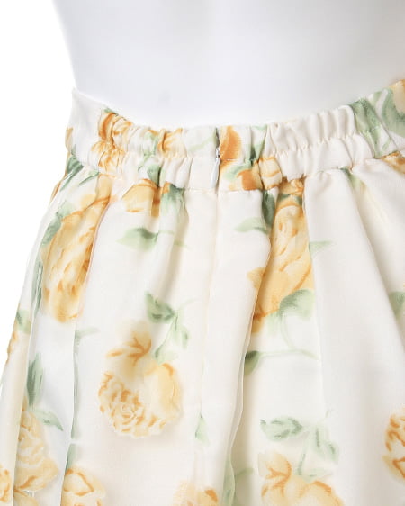 INGNI（イング） 花柄オーガンジー／スカートB ｲｴﾛｰ/ﾊﾅ