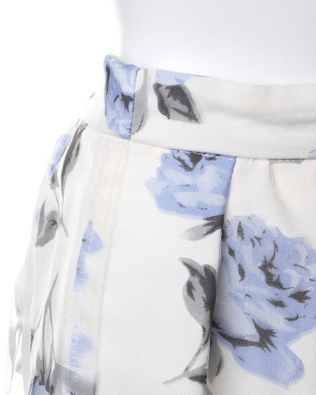 INGNI（イング） 花柄オーガンジー／スカートB ﾌﾞﾙｰ/ﾊﾅ