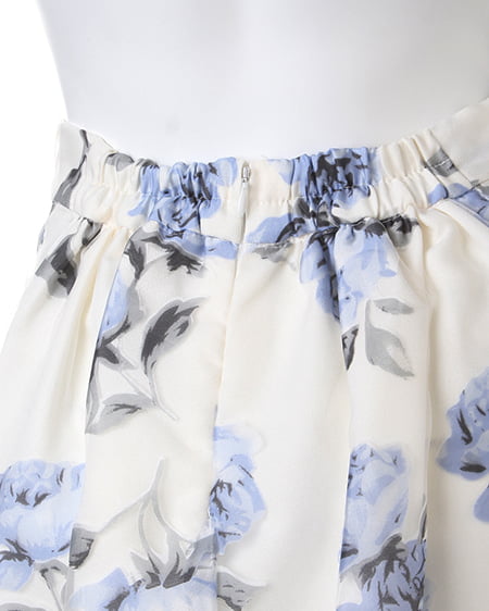 INGNI（イング） 花柄オーガンジー／スカートB ﾌﾞﾙｰ/ﾊﾅ