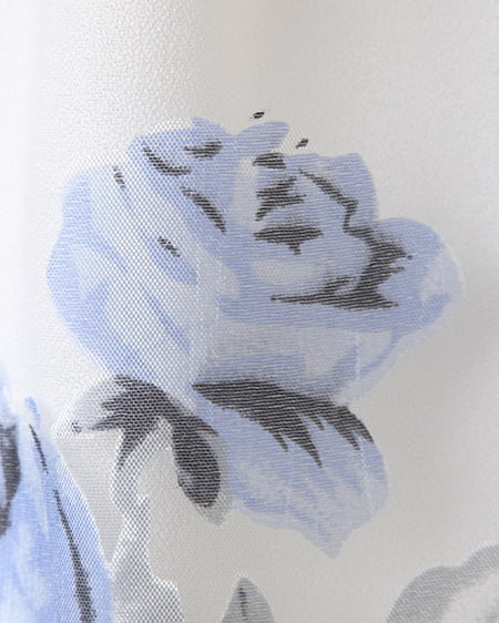 INGNI（イング） 花柄オーガンジー／スカートB ﾌﾞﾙｰ/ﾊﾅ