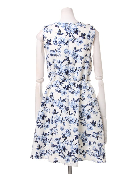 INGNI（イング） ウエストリボン花柄／ワンピース ｵﾌﾎﾜｲﾄ