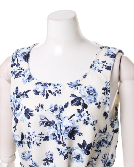 INGNI（イング） ウエストリボン花柄／ワンピース ｵﾌﾎﾜｲﾄ