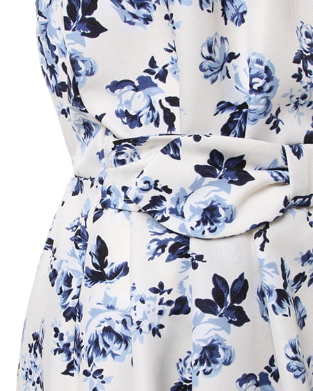 INGNI（イング） ウエストリボン花柄／ワンピース ｵﾌﾎﾜｲﾄ