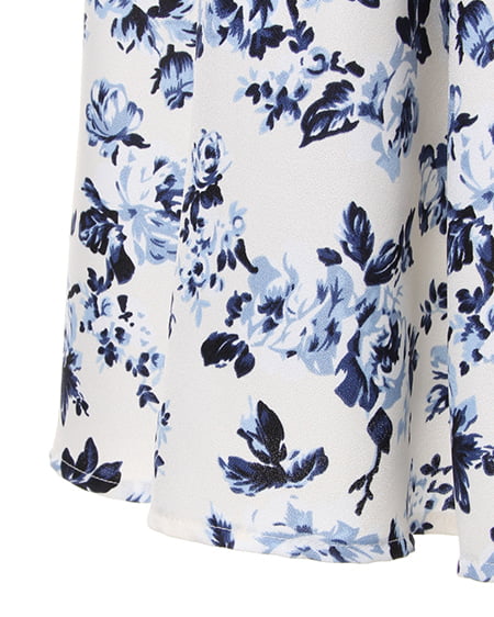 INGNI（イング） ウエストリボン花柄／ワンピース ｵﾌﾎﾜｲﾄ