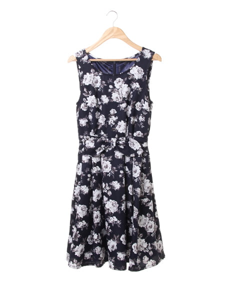 INGNI(イング) ウエストリボン花柄／ワンピース ｺﾝ