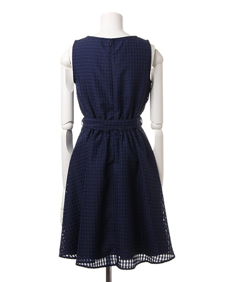 INGNI（イング） サッシュ付シアーギンガムF＆F／ワンピース ｺﾝ