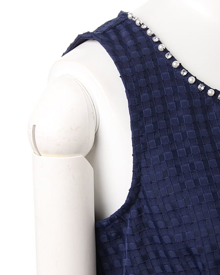 INGNI（イング） サッシュ付シアーギンガムF＆F／ワンピース ｺﾝ