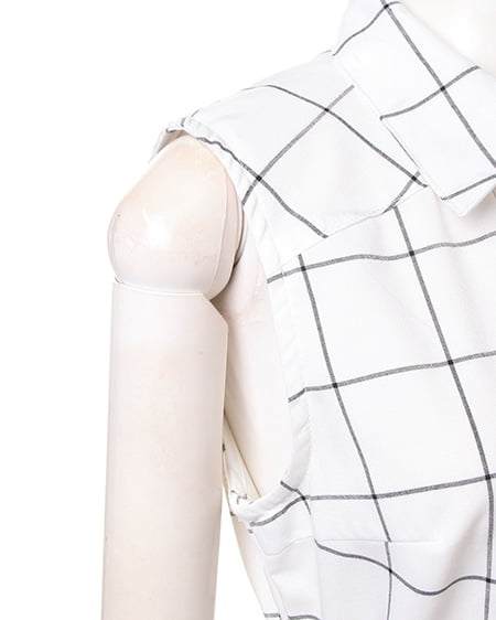 INGNI（イング） サッシュ付シャツ／ワンピース ｵﾌﾎﾜｲﾄ/ﾁｪｯｸ