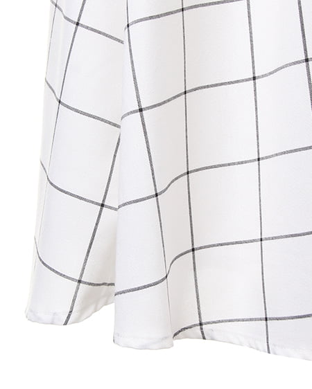 INGNI（イング） サッシュ付シャツ／ワンピース ｵﾌﾎﾜｲﾄ/ﾁｪｯｸ