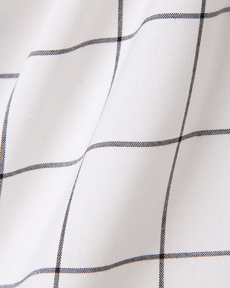 INGNI（イング） サッシュ付シャツ／ワンピース ｵﾌﾎﾜｲﾄ/ﾁｪｯｸ