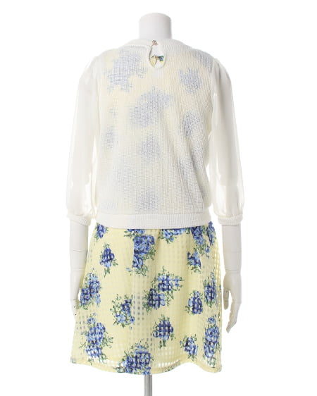 INGNI（イング） 花柄ワンピース／SET ｵﾌﾎﾜｲﾄ/ｲｴﾛｰ